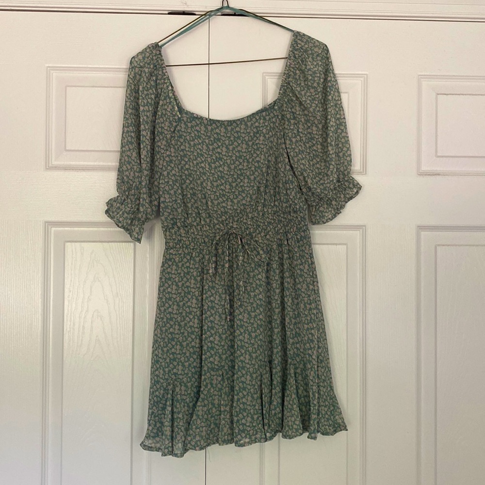 Francescas Green floral mini dress